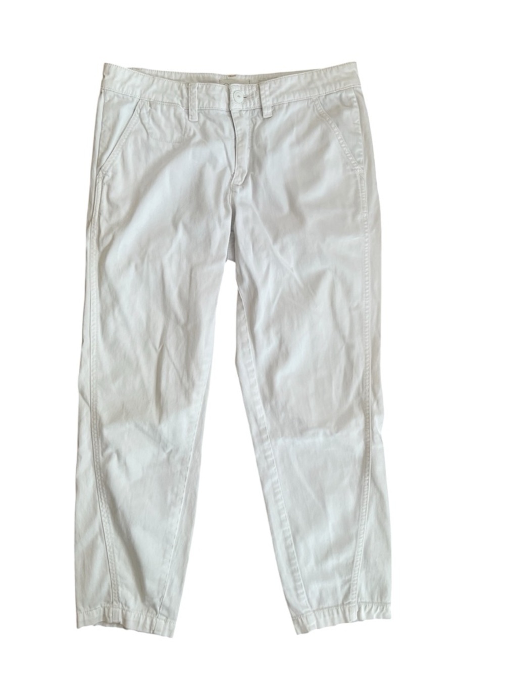 Chino Anthropologie Crisp Cotton Business Casual Crisp White High Rise Trouser - Picture 3 of 13